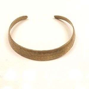 Solid hammered brass choker